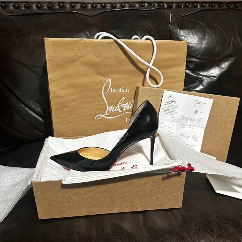 New Christian Louboutin Iriza
Black Patent Pumps Heels Size 41 (9.5/10) Receipts